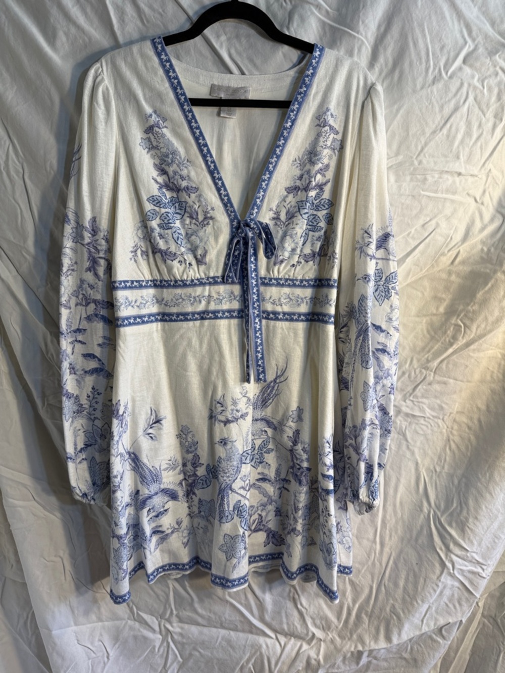 Floral Blue and White Women's Dress